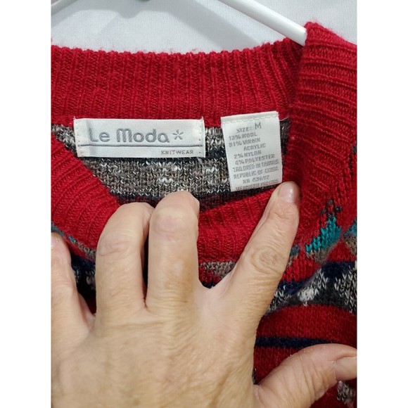 Vintage Le Moda Knitwear Womens Sweater Sz M Wool Blend - Picture 2 of 6